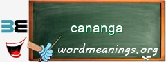 WordMeaning blackboard for cananga